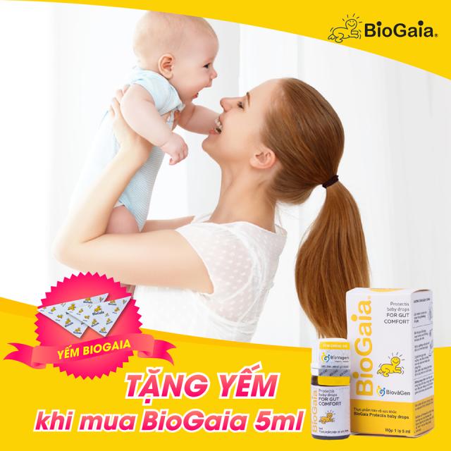 Khuyến mại tặng yếm cho bé khi mua BioGaia Protectis 5ml