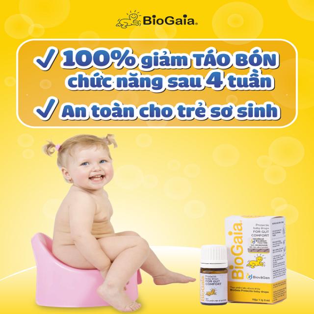Trẻ sơ sinh bị táo bón chức năng 100% khỏi sau 4 tuần