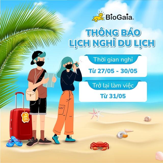 ​Thông báo: Lịch nghỉ du lịch 2022 của BioGaia Việt Nam